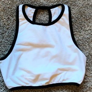 Beyond Yoga x Kate Spade Framed Bralette in White